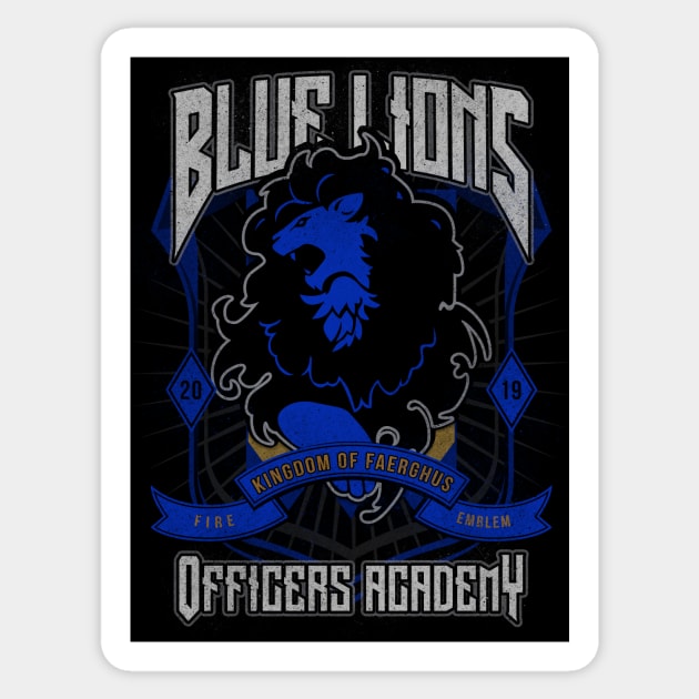 Blue Lions Crest Sticker by ursulalopez